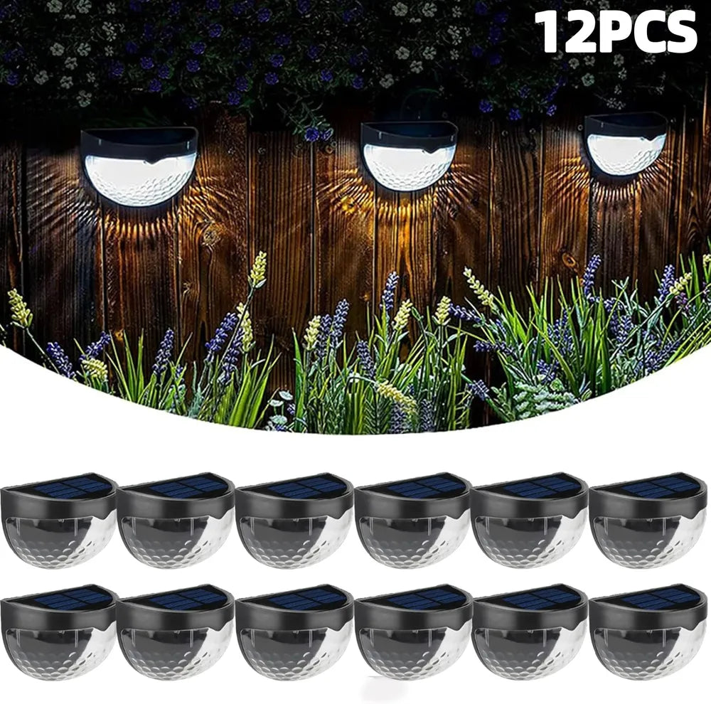12/6 Solar Fence Lights, Solar Platform Lights, Solar Wall Lights, Rechargeable Solar Cells, Suitable For Front Porches, Security Lights, Wall Installation, Terraces, Fences, Garages, Decoration